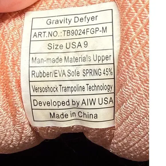 GRAVITY DEFYER Gdefy Mighty Walk Women's 9 Gray Salmon Shoes Comfort Sneakers - Picture 13 of 13